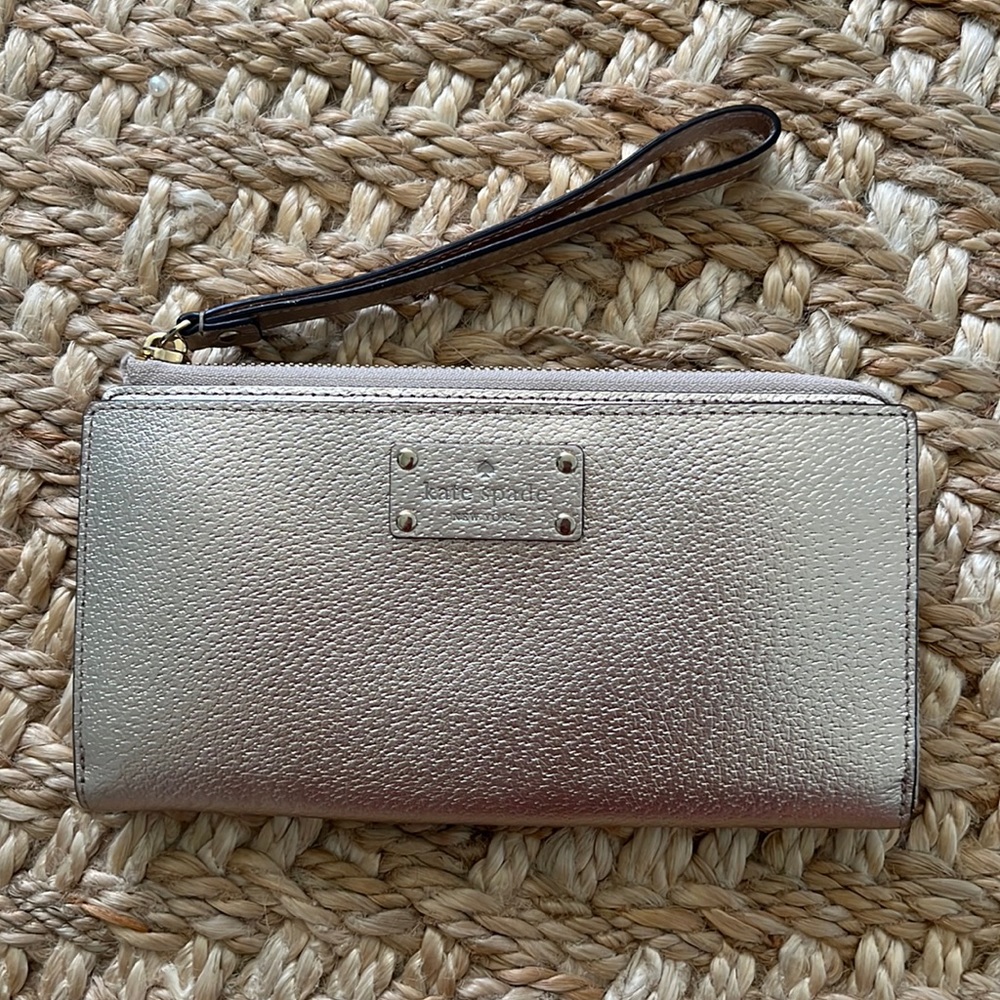 Kate Spade New York champagne wallet